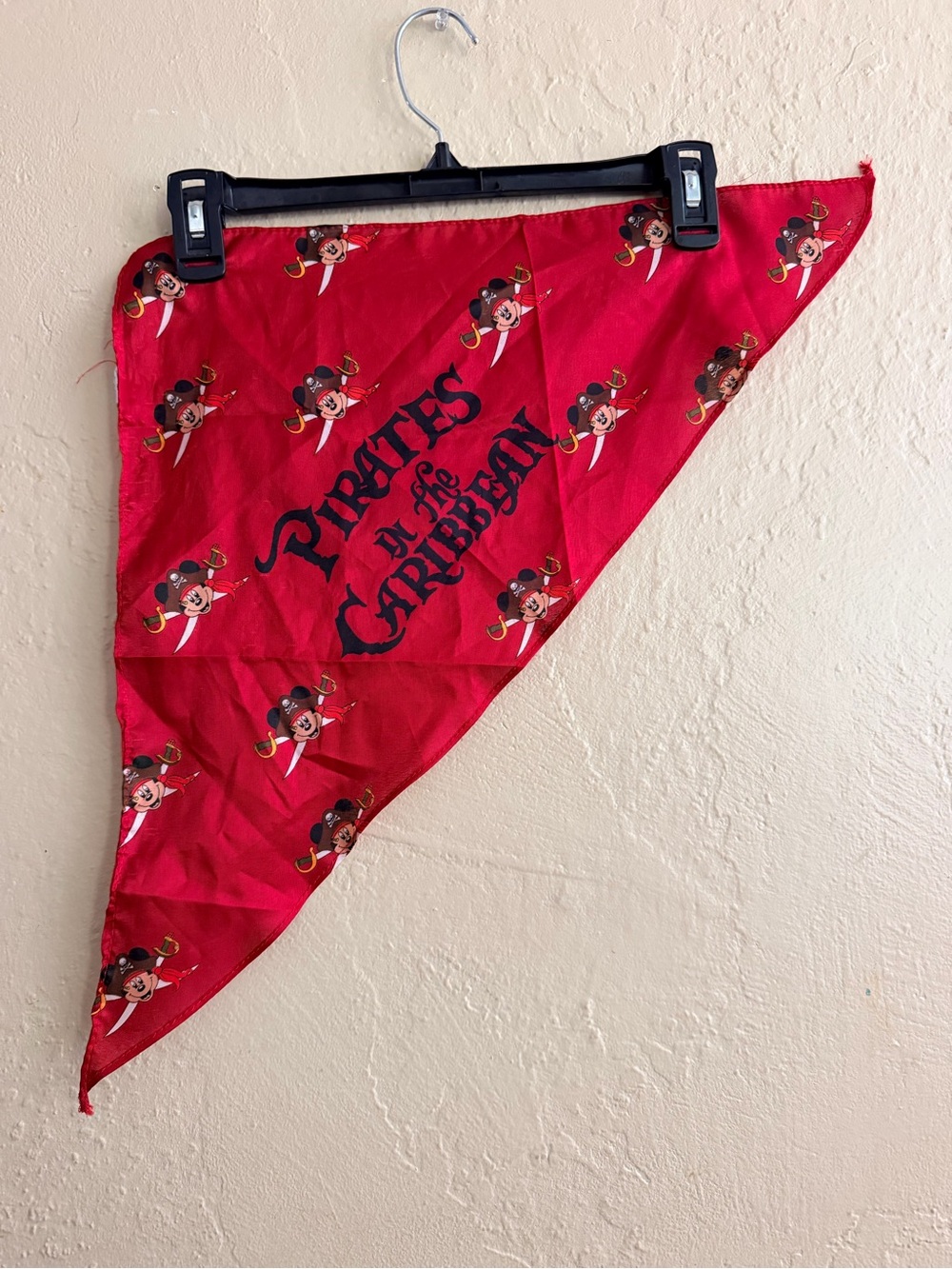 Disney Pirates of the Caribbean Red Bandana Scarf